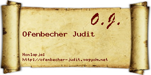 Ofenbecher Judit névjegykártya